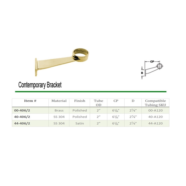 406 - Contemporary Bar Mount Bracket