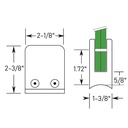 813 - Square  Glass Grip - Round Tube Mount - for 1/2" Glass