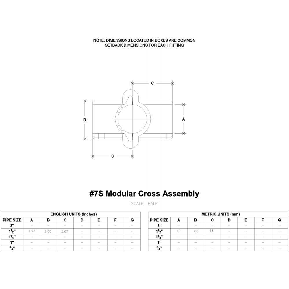 7S - Modular Cross Assembly