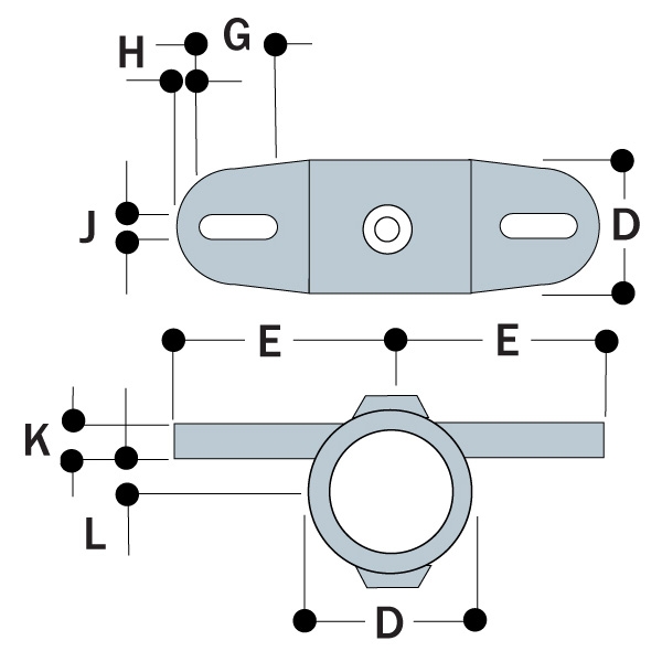 KKP51 - Offset Double Tab Panel w/Slot