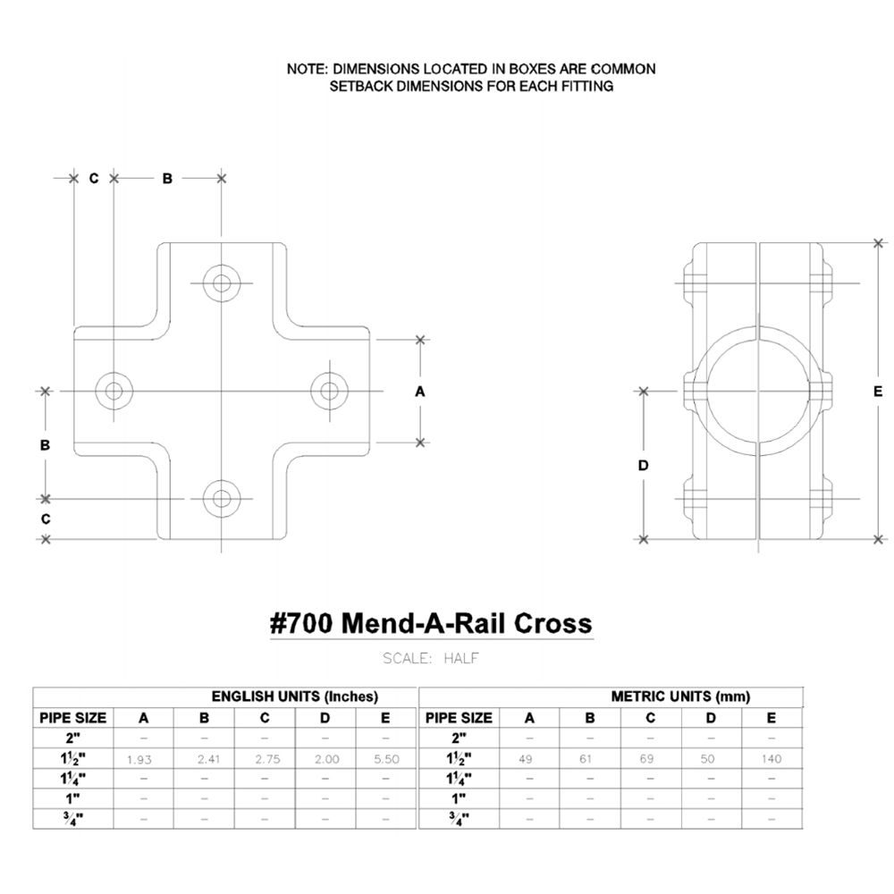 H700 - Mend-A-Rail Cross