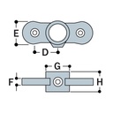 KKMH51 - Male Horizontal Double Swivel Socket Member