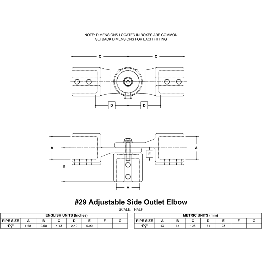 29 - Adj. Side Outlet Elbow