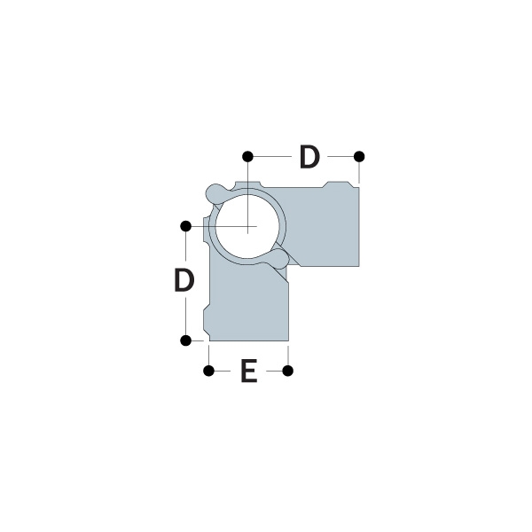 KKA21/A26 - Split Two Socket Cross/90 Degree Side Outlet Tee