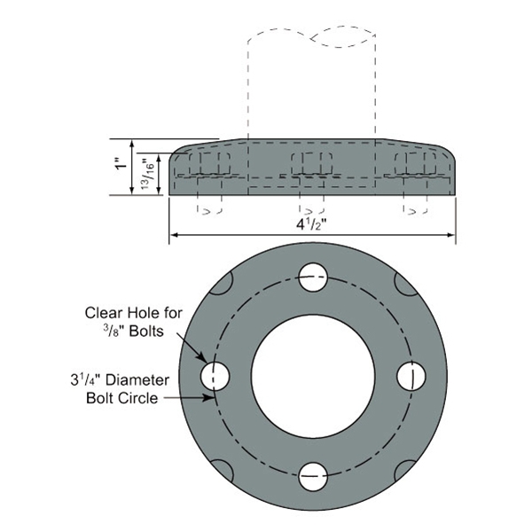 WAG-2055 - Snap-On Cover Flange