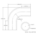 WAG-218-2 - 90º Elbow 1" Inside Radius With 2" Tangents