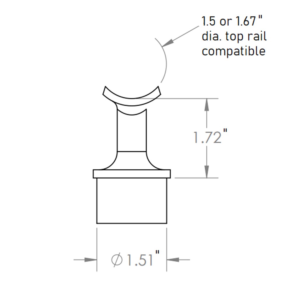 352 - Post-Handrail Bracket Short