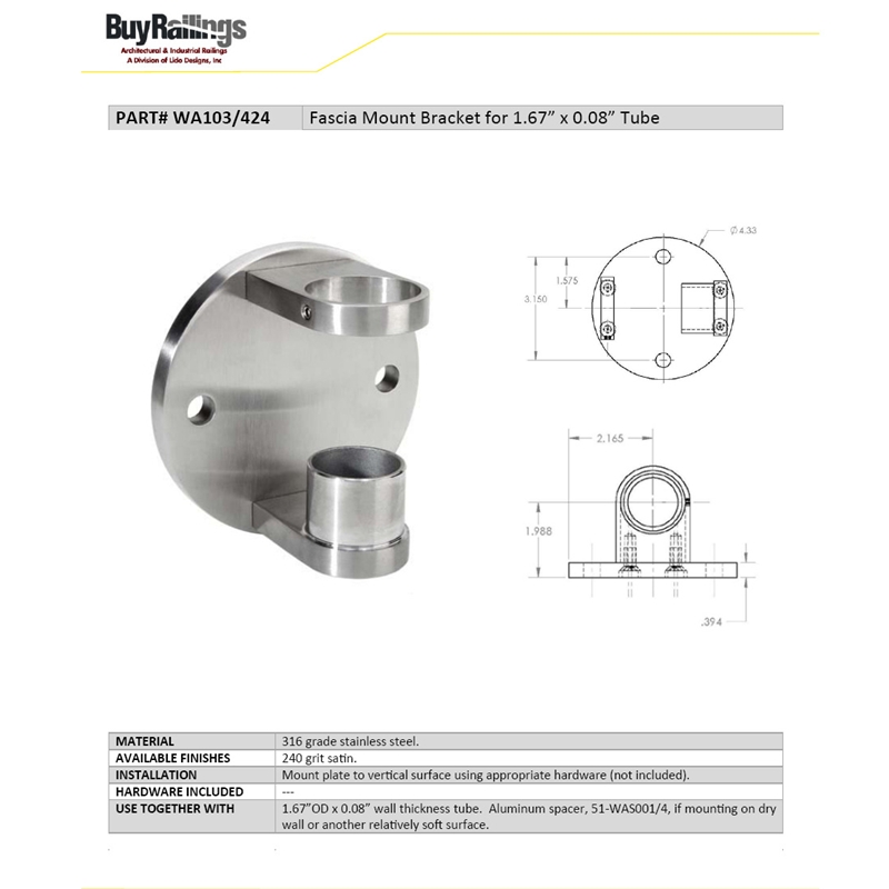 WA103 - Fascia Mount