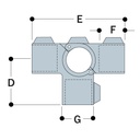 KKA35 - Split Three Socket Cross