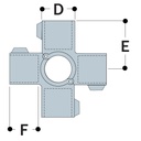 KKA40 - Split Four Socket Cross