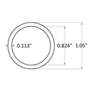 A034ID - 3/4" IPS Aluminum Pipe Schedule 40