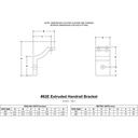 82E - Handrail Bracket - Extruded - 2-1/2" Offset