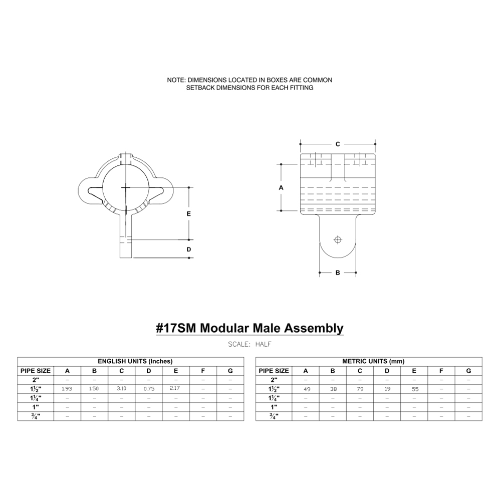 17SM - Modular Male Assembly