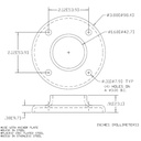 WAG-1428 - Heavy Base Flange With Four Holes