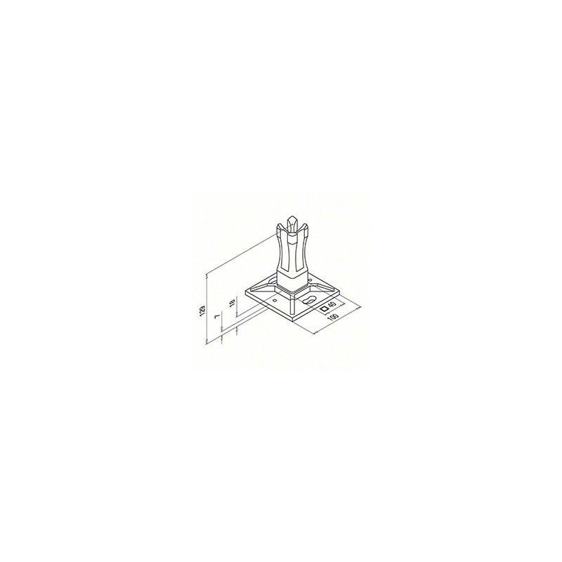 SL4942 - Square Line Base plate glued upright