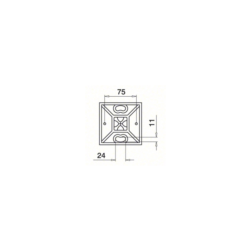 SL4942 - Square Line Base plate glued upright