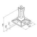 SL4942 - Square Line Base plate glued upright