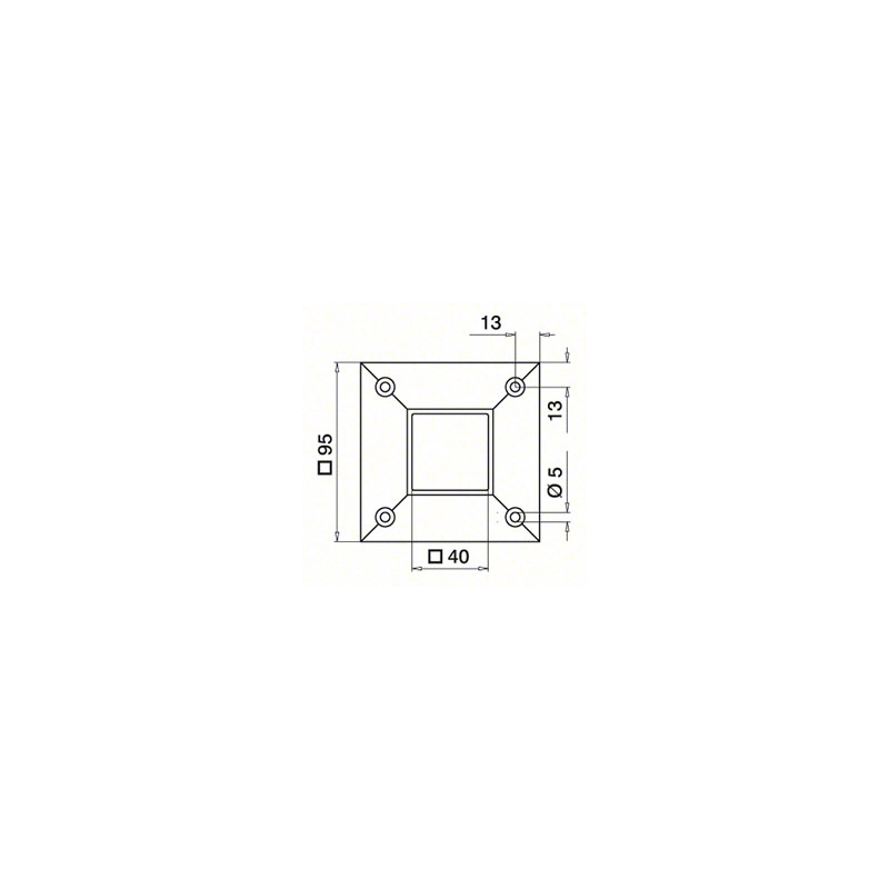 SL4505 - Square Line Wall Flange