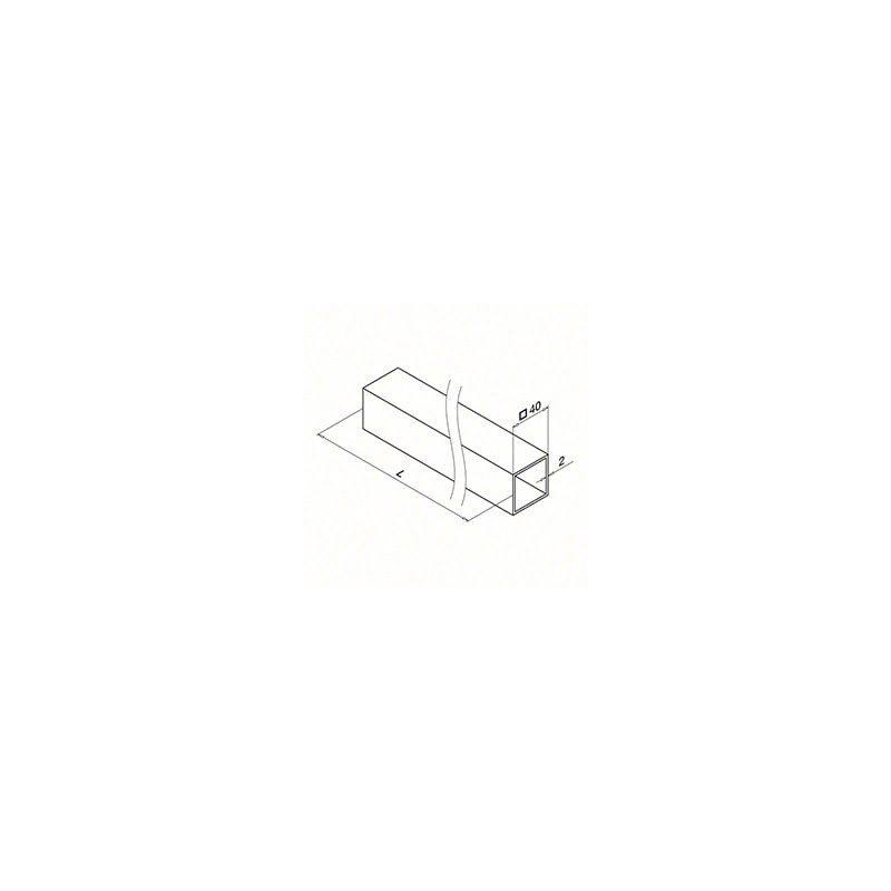 SL4900 - 1.57" Square x 0.08" Wall Thickness Tubing (40 x 40mm)