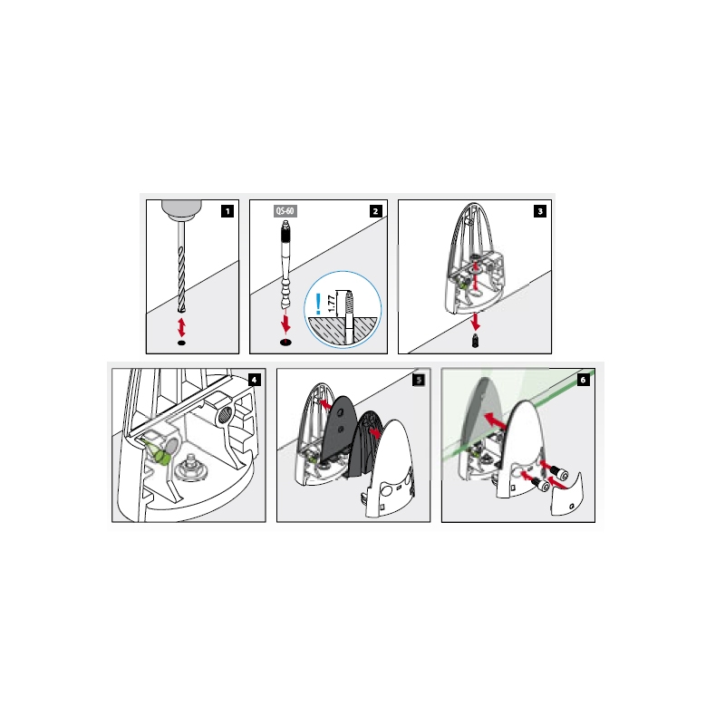 6012 - Floor Glass Clamp