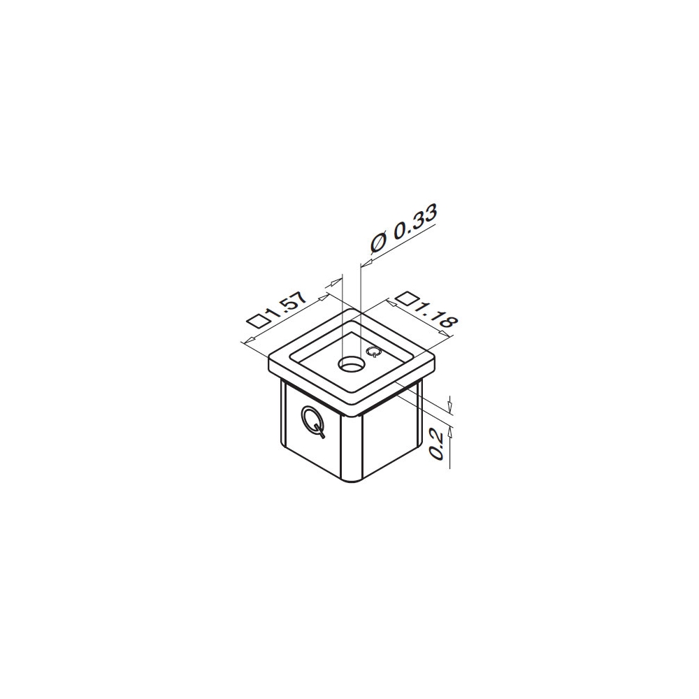 SL4727 - Square Line Handrail Adapter