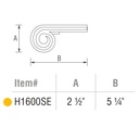 H1600SE - Cap Rail Scroll End