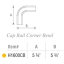 H1600CB - Cap Rail Corner Bend