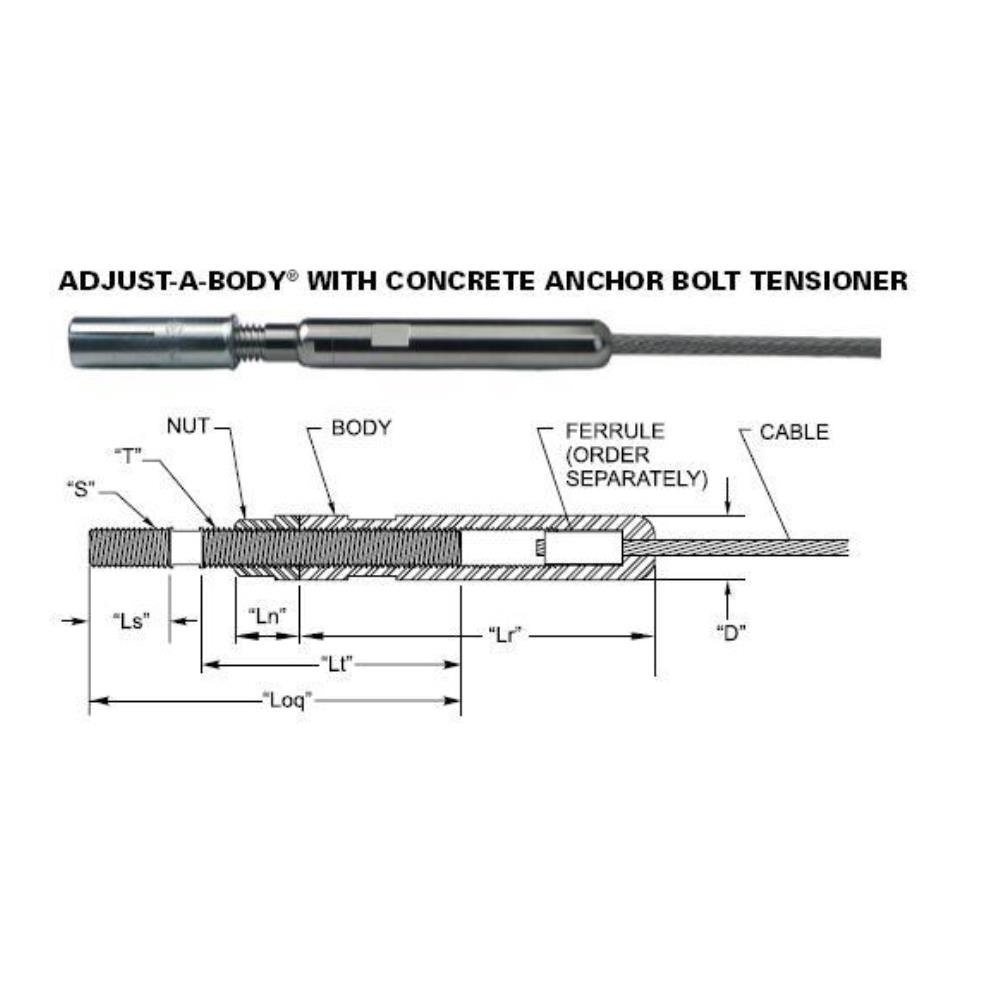 A-JAB6 - Adjust-A-Body with Concrete Anchor Bolt Tensioner