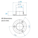 510W - Wall Flange for Wood