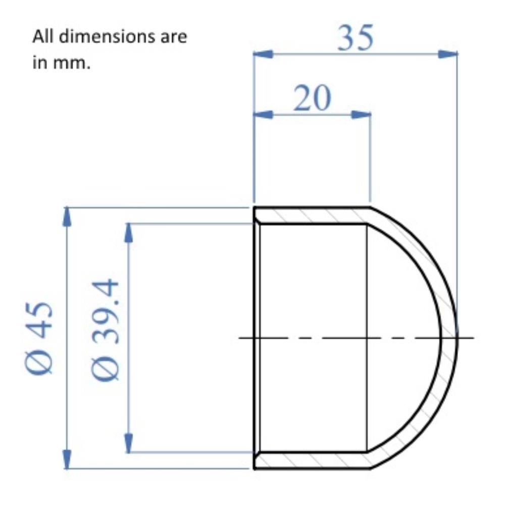 602W - Round End Cap for Wood