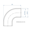 731W - Radius 90 DEG Elbow for Wood