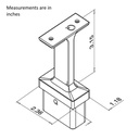 RL4711F - Rectangular Line Handrail Bracket