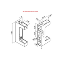 RL4558 - Rectangular Line Baluster Bracket