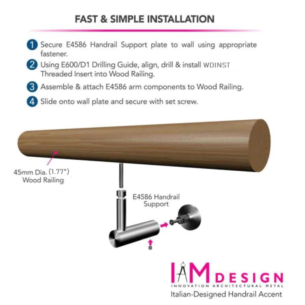 E4586 - Wood Line Handrail Bracket