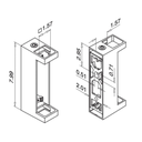 SL4558 - Square Line Baluster Bracket