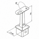 SL4710R - Square Line Handrail Bracket for Round Tube