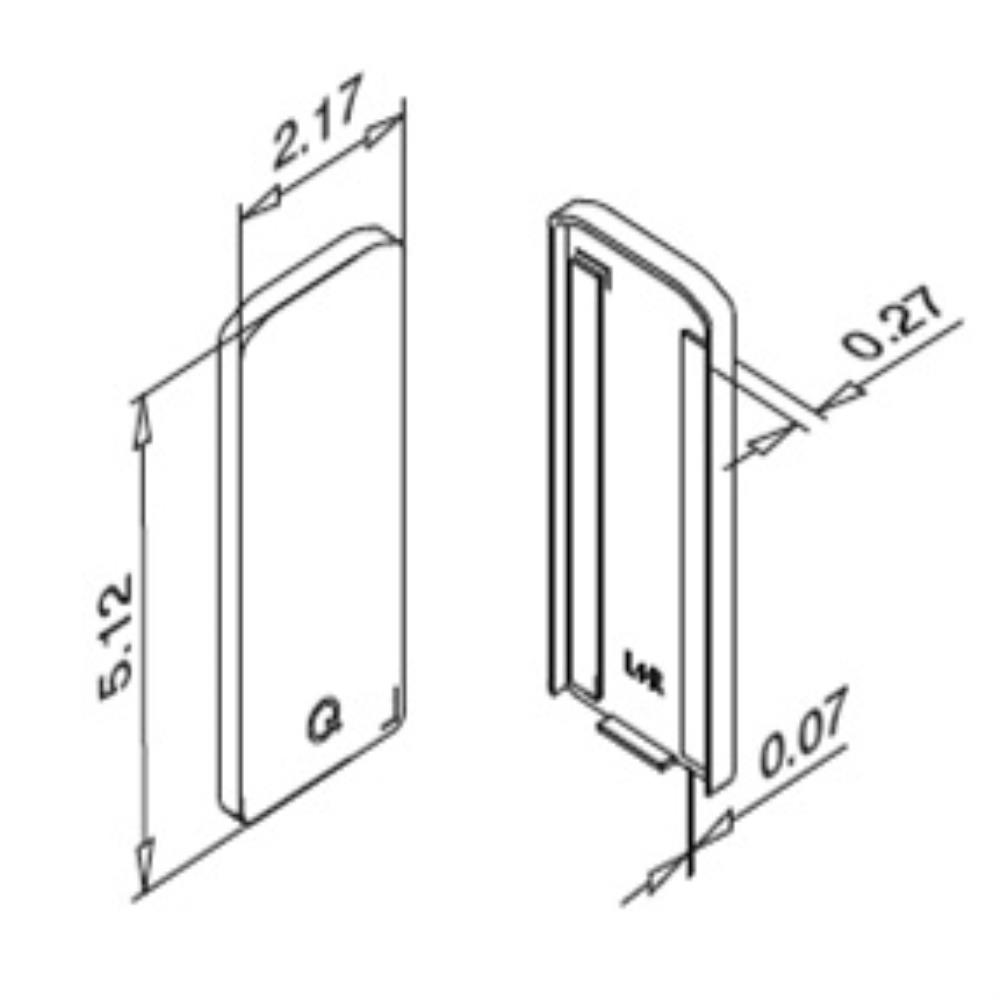 6734 - End Cap for Easy Glass Slim