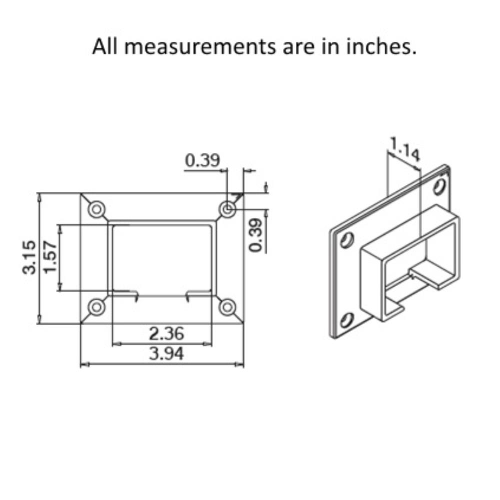 6505 - Wall Flange for Cap Rail