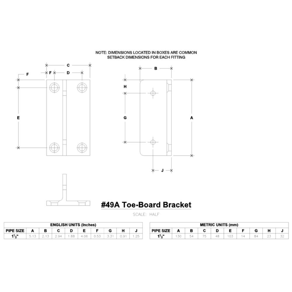 49A - Toe Board Bracket