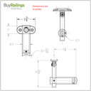 309P - Adjustable Side Mount Bracket for Round Posts