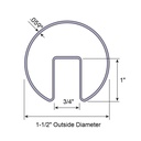 A111U - SPECIAL ORDER: 1-1/2 OD" x 0.59" Wall Thickness Channel Tubing