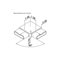 RL4301 - Rectangular Line Flush 90 degree Angle