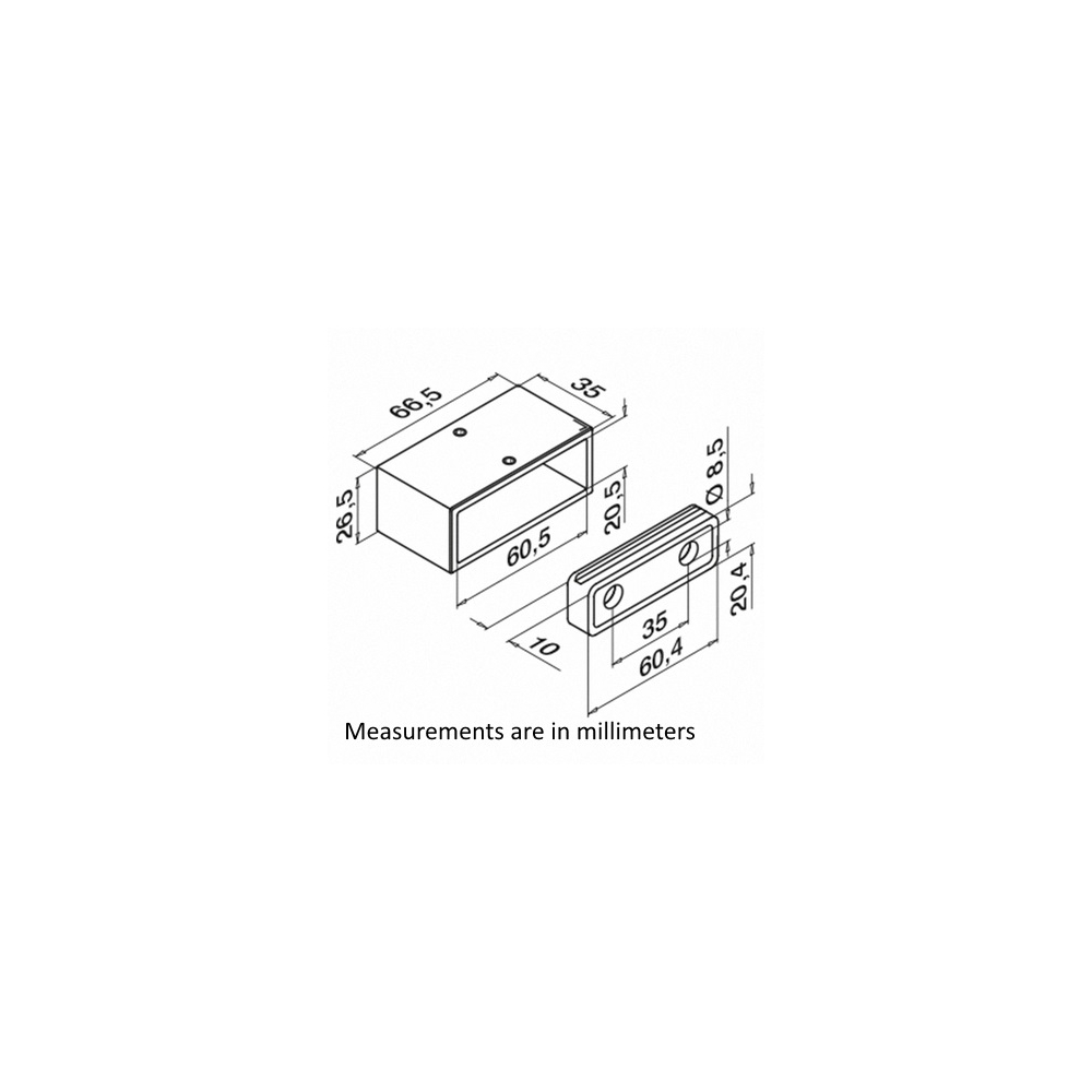 RL4504 - Rectangular Line Wall Flange