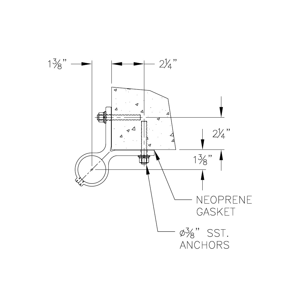 52EC - Corner Extruded Wall Flange