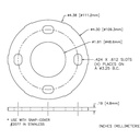 Snap-On Cover Flange Base Milled Stainless Steel 304 1-1/2" IPS