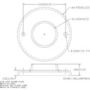 Heavy Base Flange With Two Holes Steel 1-1/2" IPS