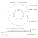 Extra Heavy Flat Base Flanges With 2 Holes Aluminum Mill Finish 1-1/4" IPS