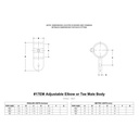 17EM - Adj. Elbow or Tee-E Male Body