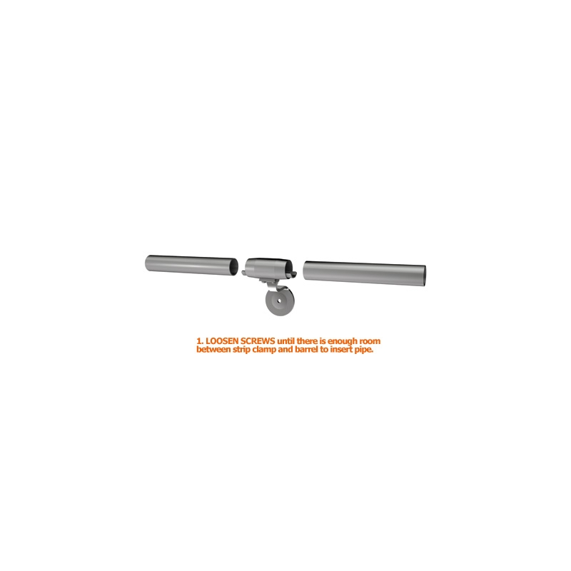 Wall Mount Handrail Bracket SlipFit 1-1/4" Pipe (1.66" Diameter) 2-1/2" Offset 6063 Mill Finish