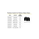 Rubber Inserts for Radius Glass Grips. Large Grips with 1/2" Glass (Set of 2)